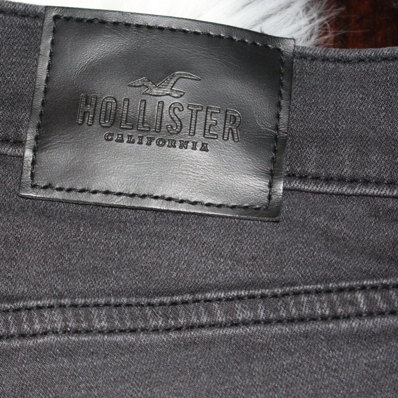 Hollister, black distressed Skinny advanced Stretch jeans   W31  L32 - Picture 5 of 7